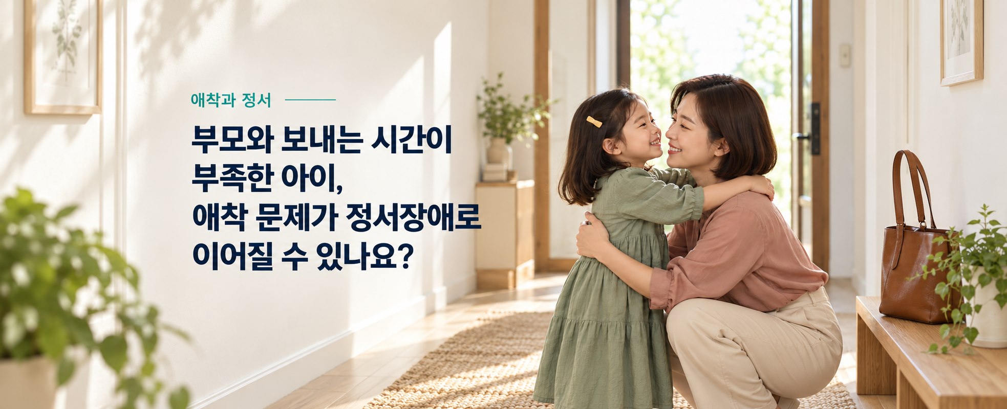 부모와 보내는 시간이 부족한 아이, 애착 문제가 정서장애로 이어질 수 있나요?