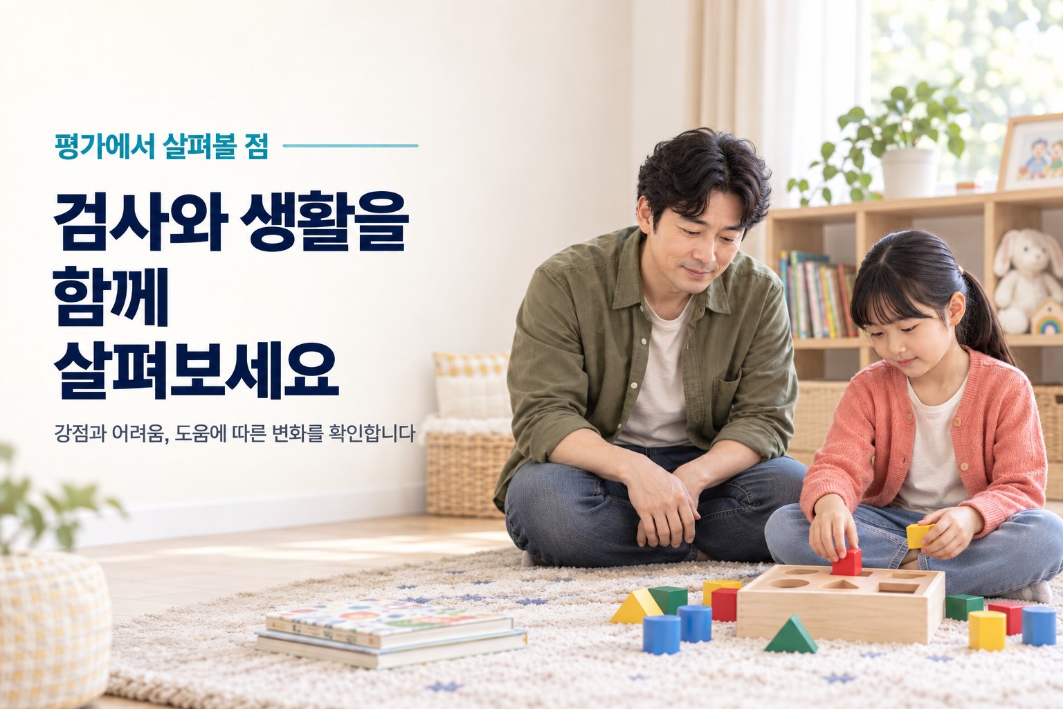 아이의 활동 수행과 강점을 관찰하는 보호자